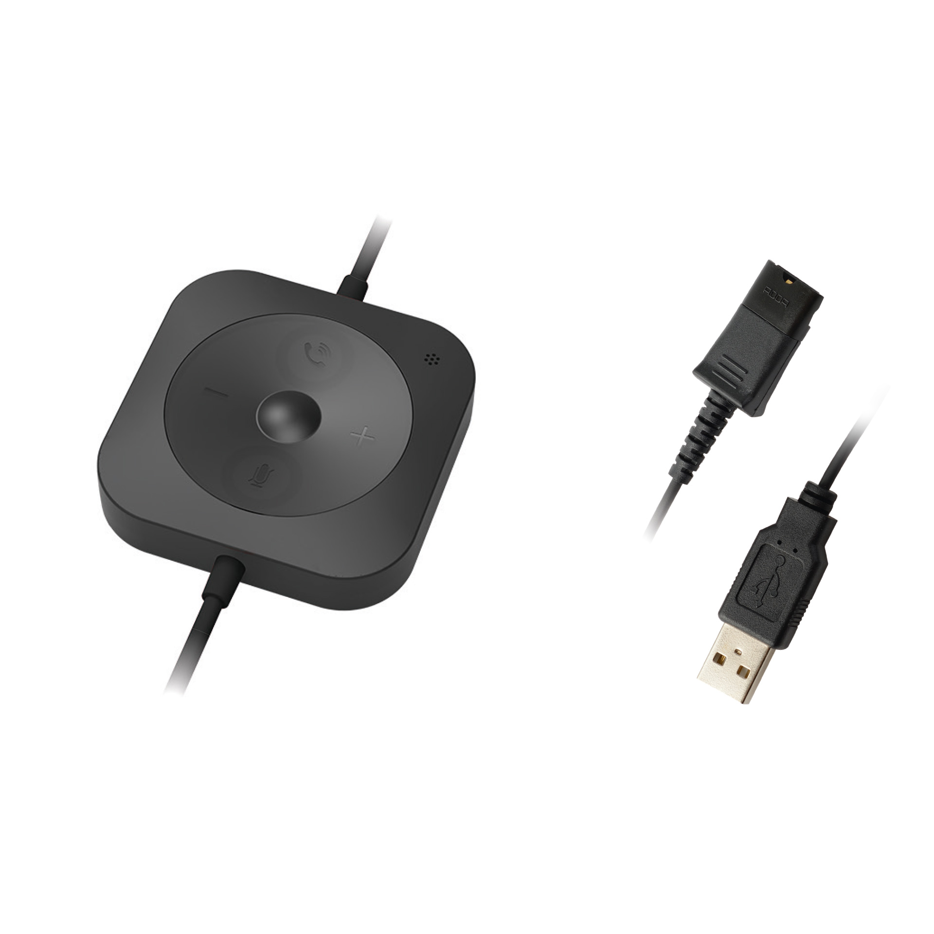 Addasound DN4020 USB-A auf QD-Anschlusskabel mit Call-Control, aktiver Geräuschunterdrückung und Rufannahme
