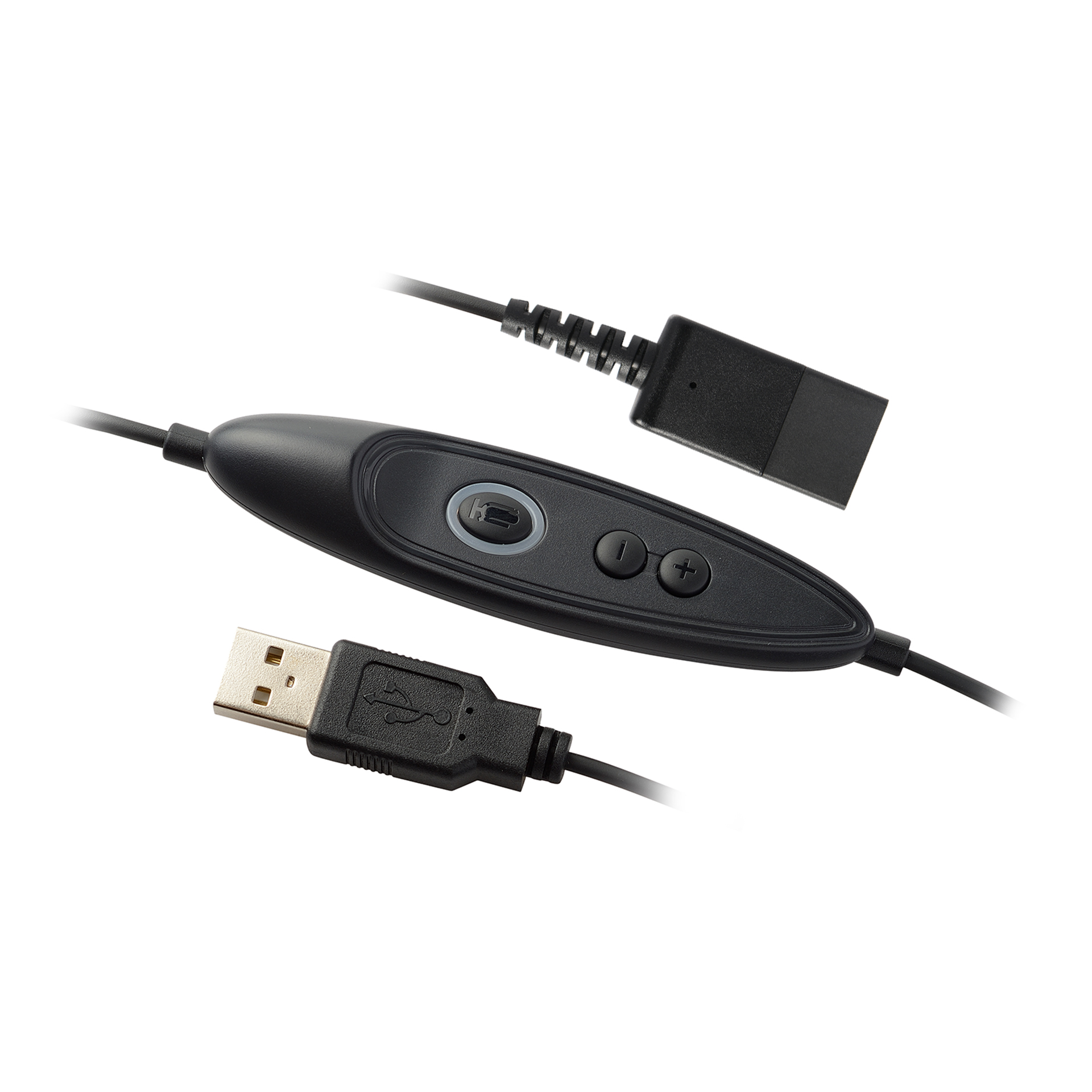Addasound Anschlusskabel DN1011 USB 2.0 mit Mute-Taste und Lautstärkeregelung GN-QD Stecker
