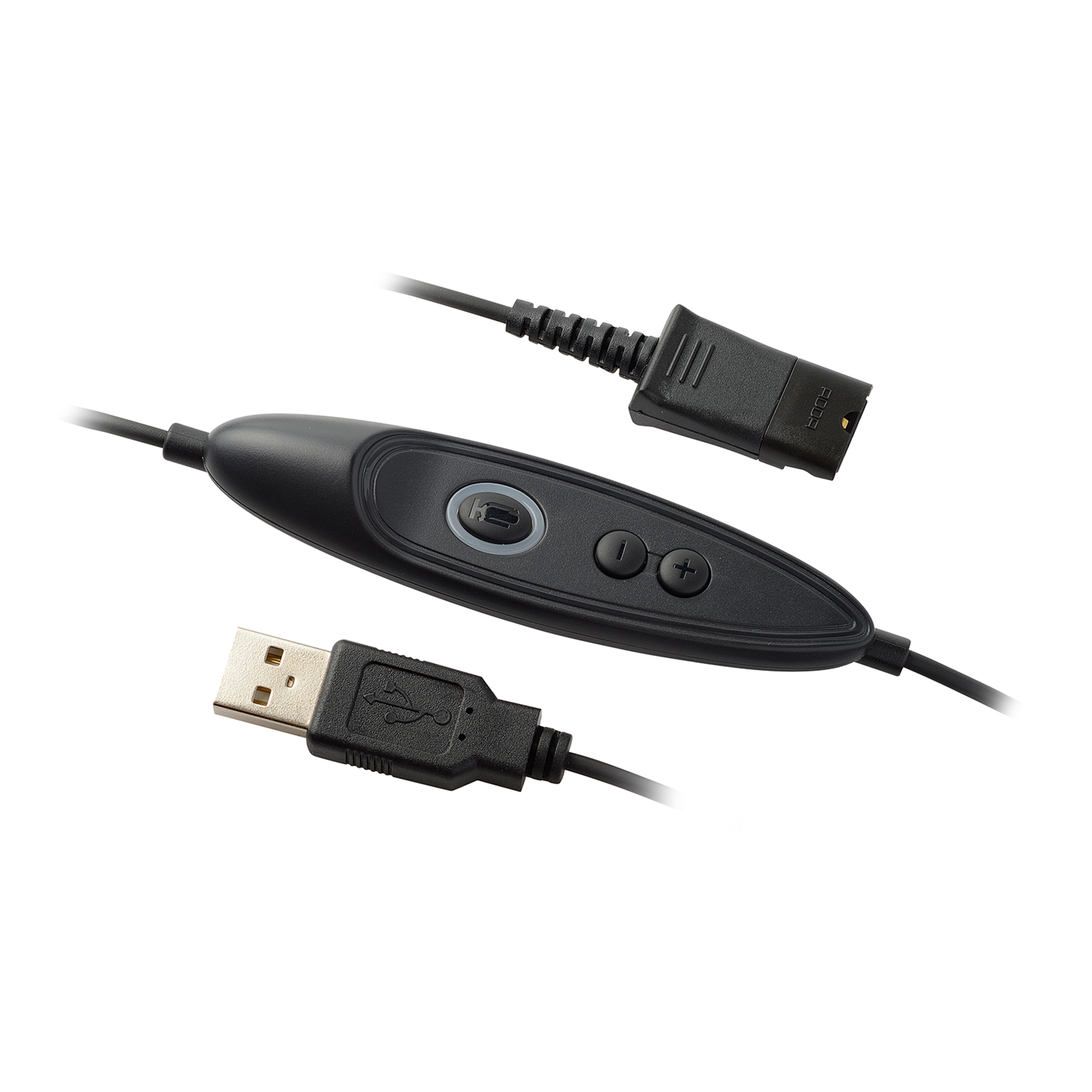 Addasound Anschlusskabel DN1011 USB 2.0 mit Mute-Taste und Lautstärkeregelung PLX-QD Stecker